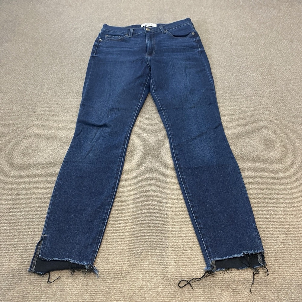 Pistola Jeans Womens 26 Dark Wash Distressed Ankle Raw Hem Stretch Pants